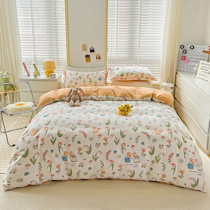 乐童 2024网红直播爆款吊边＋一字绣工艺款四件套（七） 波比兔