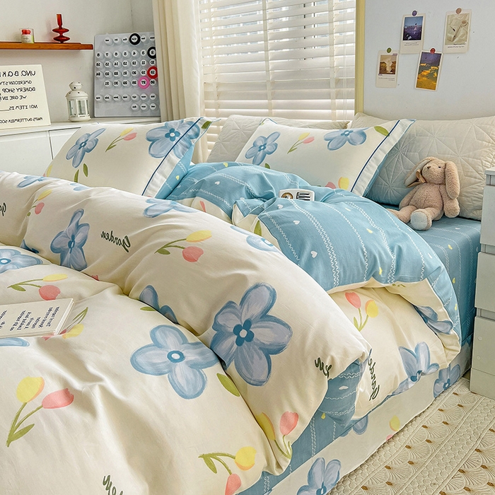 91家纺网 家纺一手货源 找家纺 乐童 2024网红直播爆款吊边＋一字绣工艺款四件套（七） 春熙