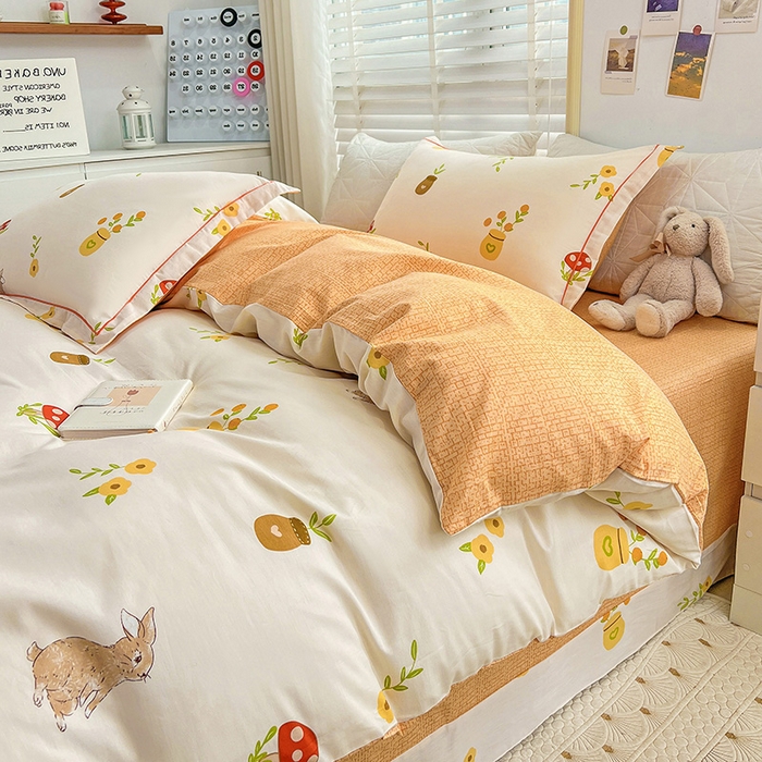 91家纺网 家纺一手货源 找家纺 乐童 2024网红直播爆款吊边＋一字绣工艺款四件套（七） 青青田园