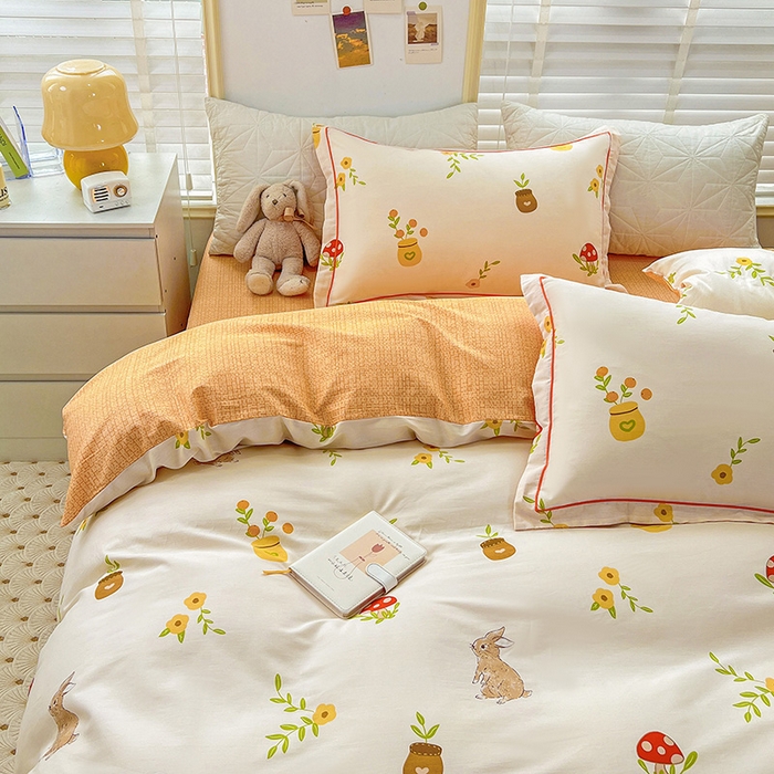 91家纺网 家纺一手货源 找家纺 乐童 2024网红直播爆款吊边＋一字绣工艺款四件套（七） 青青田园