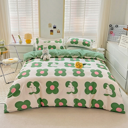 91家纺网 家纺一手货源 找家纺 乐童 2024网红直播爆款吊边＋一字绣工艺款四件套（七） 草莓派