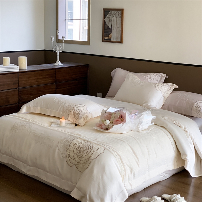 91家纺网 家纺一手货源 找家纺 MIU缪家居 2023新款80支兰精天丝四件套-梦幻鱼姬 白月光