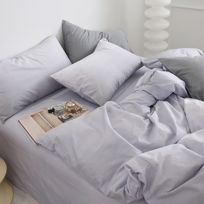 91家纺网 家纺一手货源 找家纺 启优家纺2023新款全棉13370渐变色四件套 秘境-灰