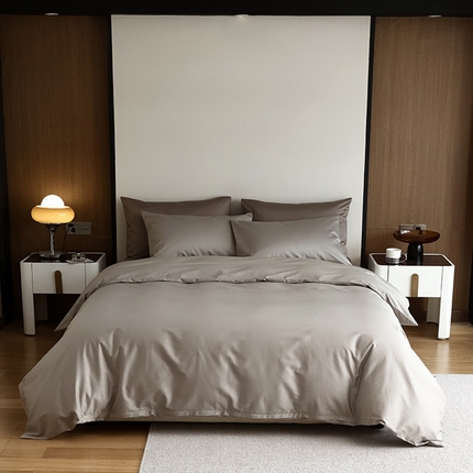 寐眠-豫皖 2023新款100支全棉长绒棉四件套 太空灰