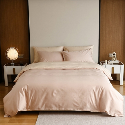 寐眠-豫皖 2023新款100支全棉长绒棉四件套 冰透粉-香草米