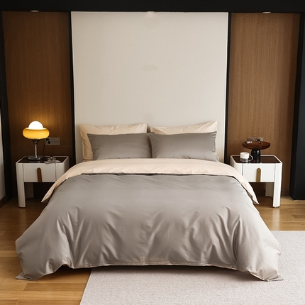 寐眠-豫皖 2023新款100支全棉长绒棉四件套 太空灰-香草米