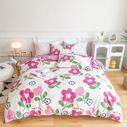 珺柔家纺 2023新款13372全棉印花四件套 太阳花