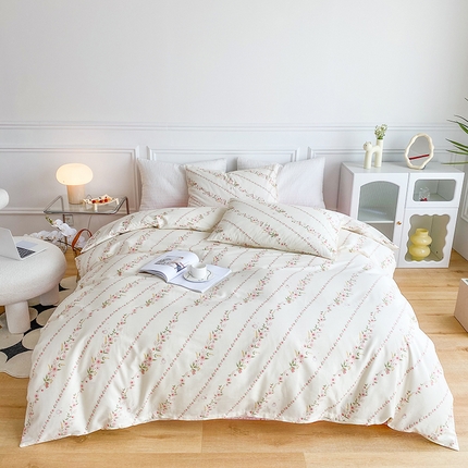 91家纺网 家纺一手货源 找家纺 珺柔家纺 2023新款13372全棉印花四件套 喜结连理