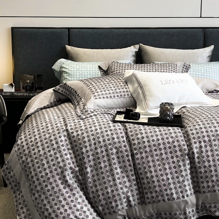 涞澳家纺 2023新款天丝棉四件套如梦系列 如梦-灰