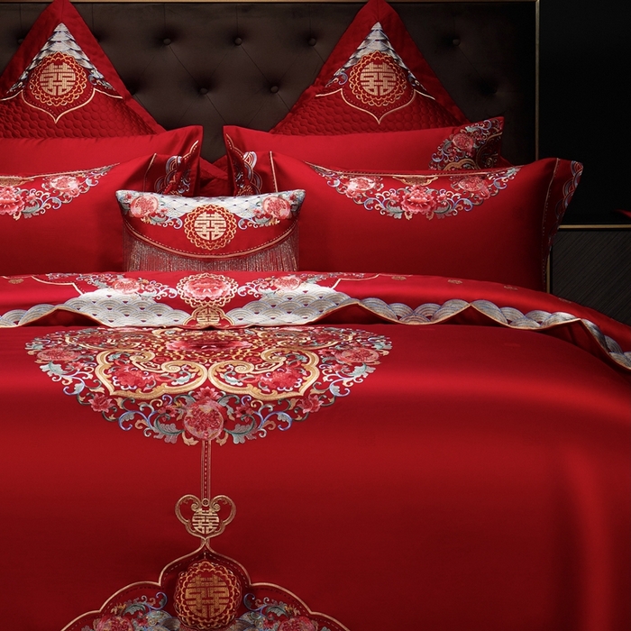 91家纺网 家纺一手货源 找家纺 （总）缔缦 2023新款 婚庆四件套 真爱用随