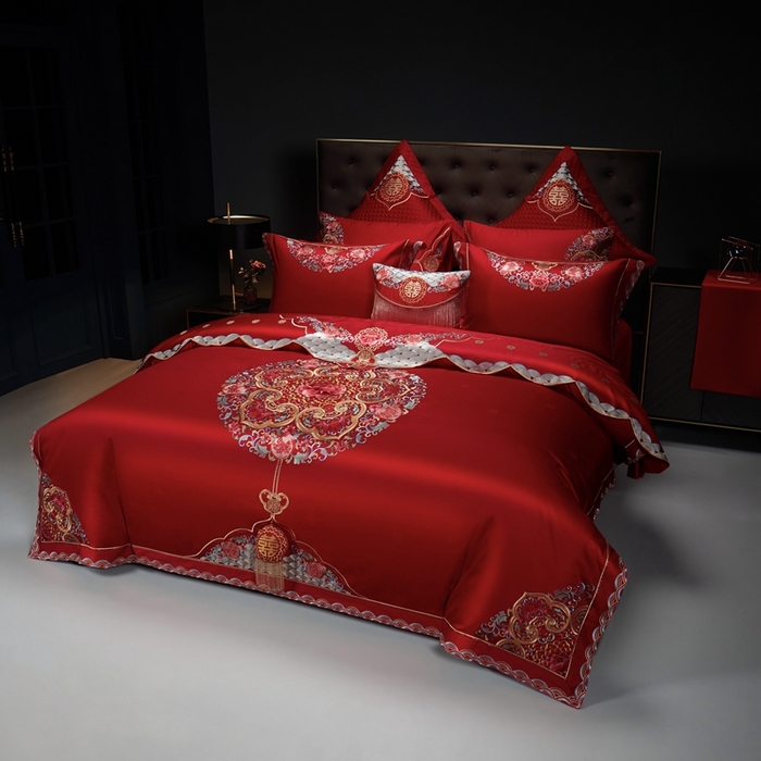 91家纺网 家纺一手货源 找家纺 （总）缔缦 2023新款 婚庆四件套 真爱用随