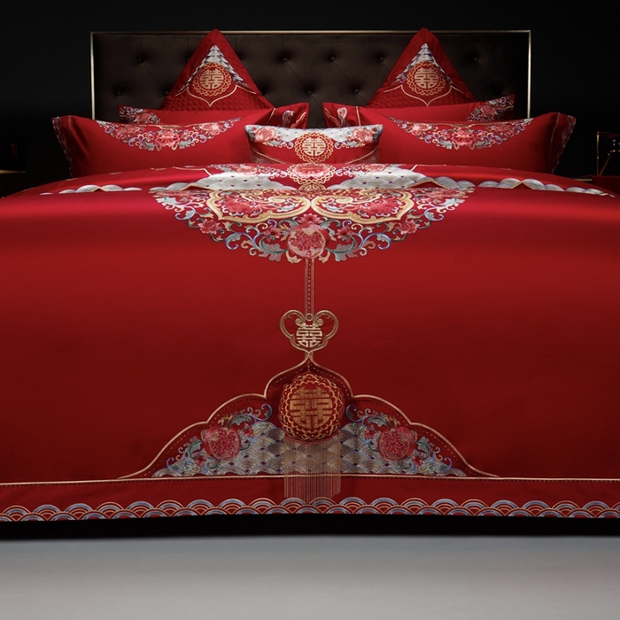 91家纺网 家纺一手货源 找家纺 （总）缔缦 2023新款 婚庆四件套 真爱用随