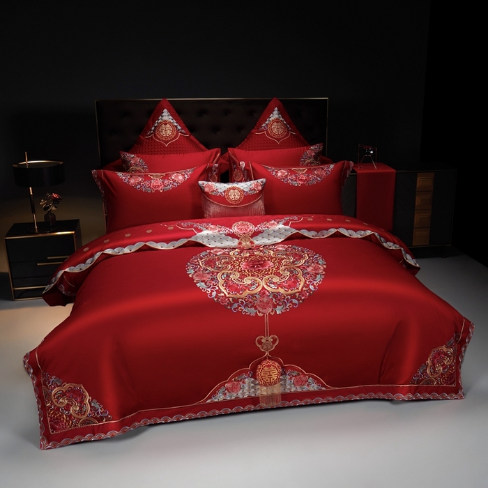 91家纺网 家纺一手货源 找家纺 （总）缔缦 2023新款 婚庆四件套 真爱用随