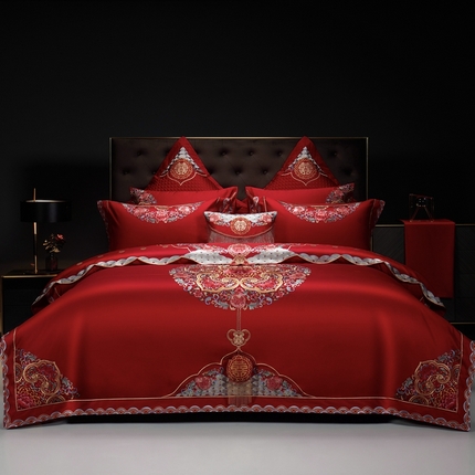 91家纺网 家纺一手货源 找家纺 （总）缔缦 2023新款 婚庆四件套 真爱用随