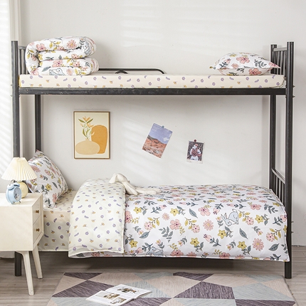 91家纺网 家纺一手货源 找家纺 （总）曼璐家纺 2025新款芦荟棉学生架子床寝室三件套