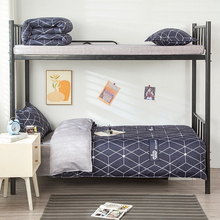 91家纺网 家纺一手货源 找家纺 （总）曼璐家纺 2025新款芦荟棉学生架子床寝室三件套