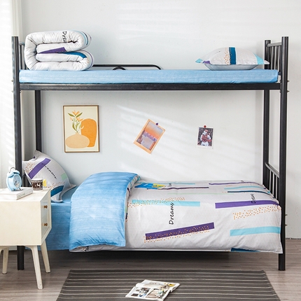 91家纺网 家纺一手货源 找家纺 （总）曼璐家纺 2025新款芦荟棉学生架子床寝室三件套