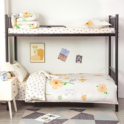 91家纺网 家纺一手货源 找家纺 （总）曼璐家纺 2025新款芦荟棉学生架子床寝室三件套