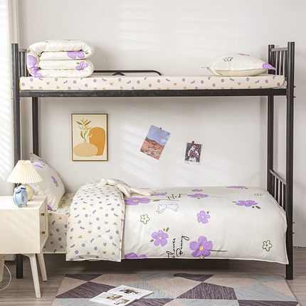 91家纺网 家纺一手货源 找家纺 （总）曼璐家纺 2025新款芦荟棉学生架子床寝室三件套