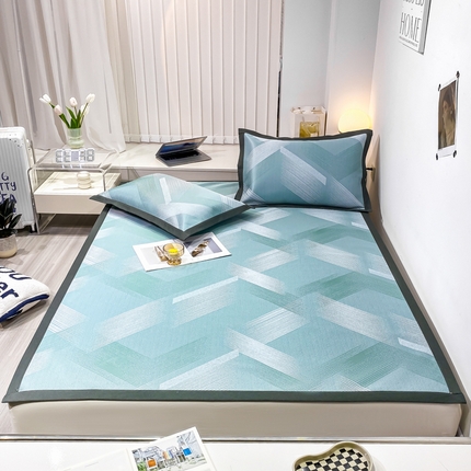 91家纺网 家纺一手货源 找家纺 （总）柒月 2023新款600D提花冰丝席