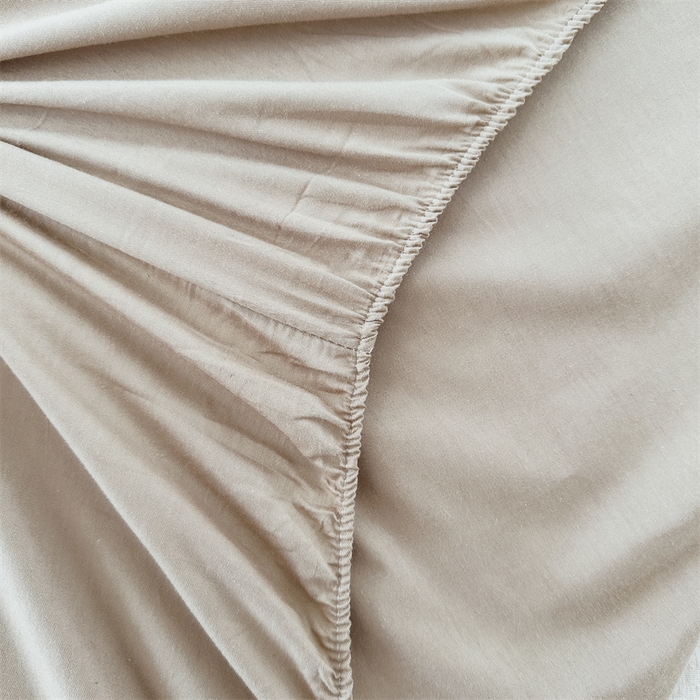 91家纺网 家纺一手货源 找家纺 798家纺 2023新款全棉13070纯色床笠 卡其