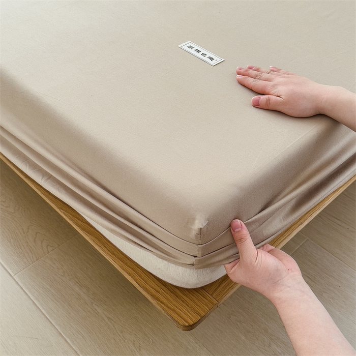 91家纺网 家纺一手货源 找家纺 798家纺 2023新款全棉13070纯色床笠 卡其