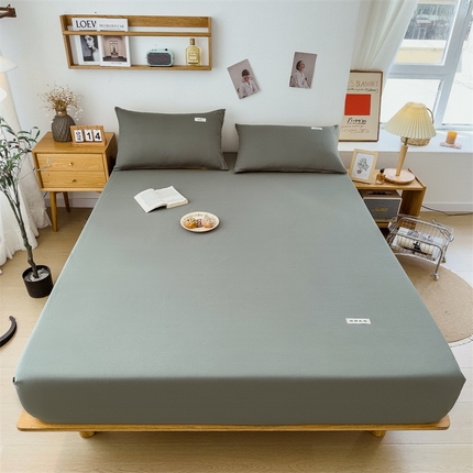 91家纺网 家纺一手货源 找家纺 798家纺 2023新款全棉13070纯色床笠 果绿