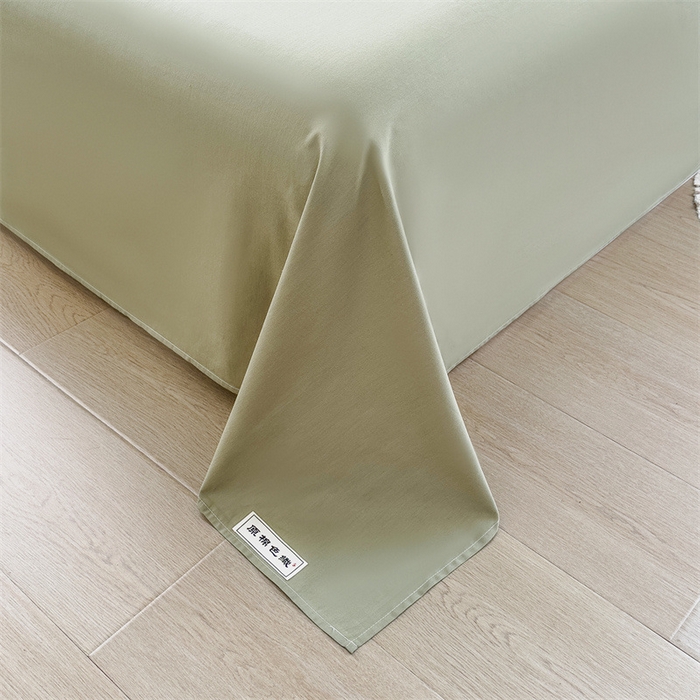 91家纺网 家纺一手货源 找家纺 798家纺 2023新款全棉13070纯色 床单 抹茶绿
