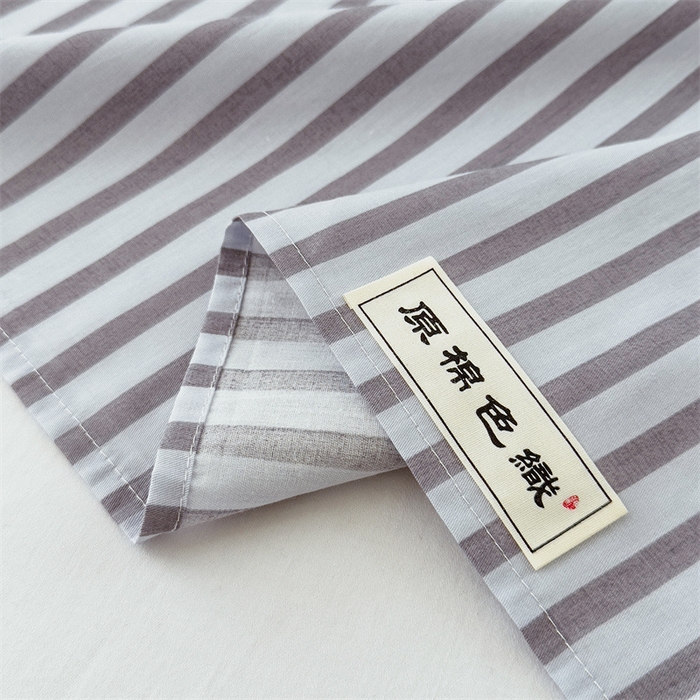 91家纺网 家纺一手货源 找家纺 798家纺 2023新款全棉13070纯色 床单 浅灰条