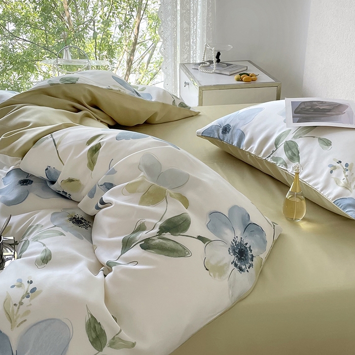 91家纺网 家纺一手货源 找家纺 千朵 2023新款莱赛尔纤维冰激凌系列四件套（一）  念薇