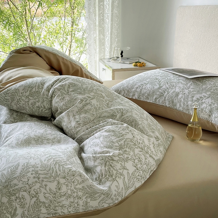 91家纺网 家纺一手货源 找家纺 （总）千朵 2023新款莱赛尔纤维冰激凌系列四件套（一）