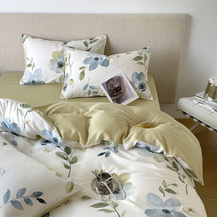 91家纺网 家纺一手货源 找家纺 千朵 2023新款莱赛尔纤维冰激凌系列四件套（一）  念薇