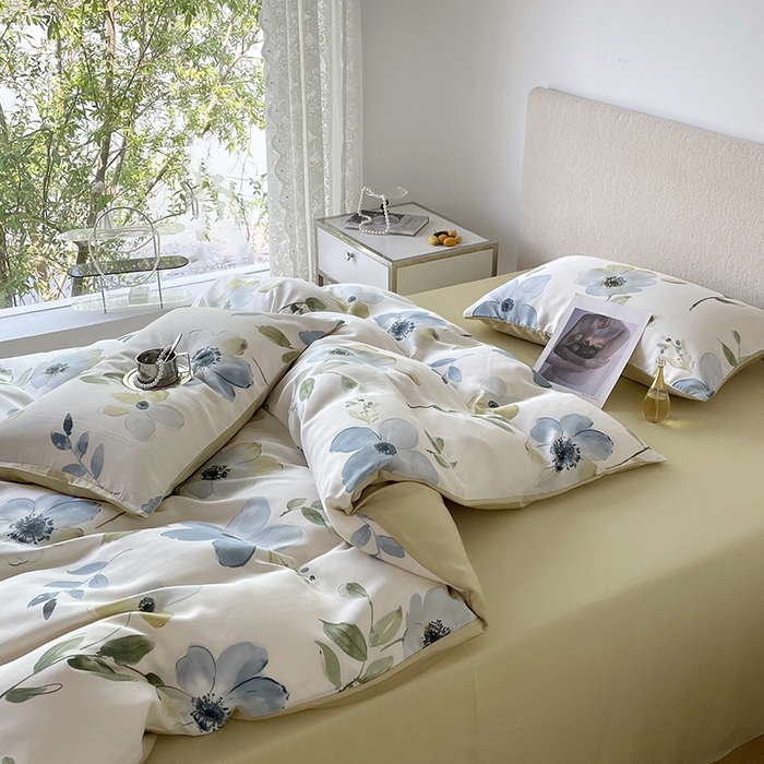 91家纺网 家纺一手货源 找家纺 千朵 2023新款莱赛尔纤维冰激凌系列四件套（一）  念薇