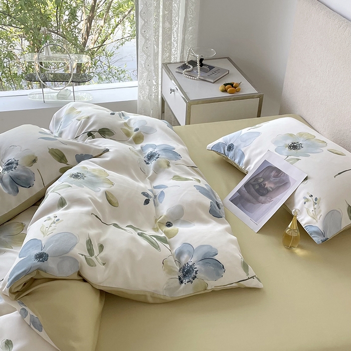 91家纺网 家纺一手货源 找家纺 千朵 2023新款莱赛尔纤维冰激凌系列四件套（一）  念薇