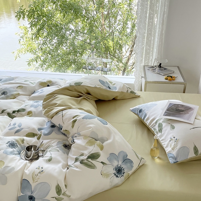 91家纺网 家纺一手货源 找家纺 千朵 2023新款莱赛尔纤维冰激凌系列四件套（一）  念薇