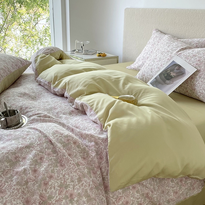 91家纺网 家纺一手货源 找家纺 千朵 2023新款莱赛尔纤维冰激凌系列四件套（一）  爱丽丝