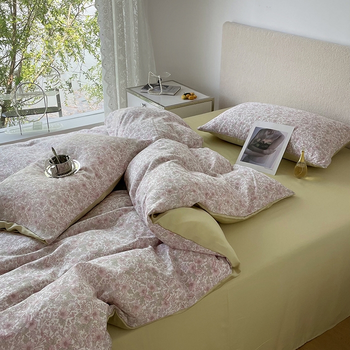 91家纺网 家纺一手货源 找家纺 千朵 2023新款莱赛尔纤维冰激凌系列四件套（一）  爱丽丝