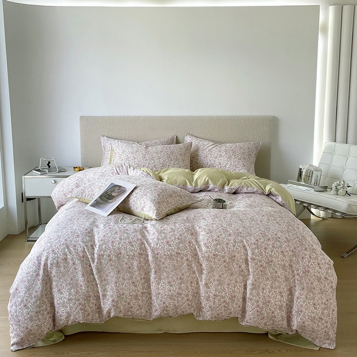 91家纺网 家纺一手货源 找家纺 千朵 2023新款莱赛尔纤维冰激凌系列四件套（一）  爱丽丝