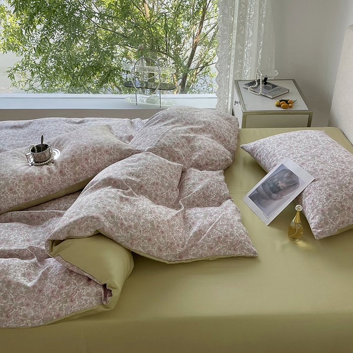 91家纺网 家纺一手货源 找家纺 千朵 2023新款莱赛尔纤维冰激凌系列四件套（一）  爱丽丝