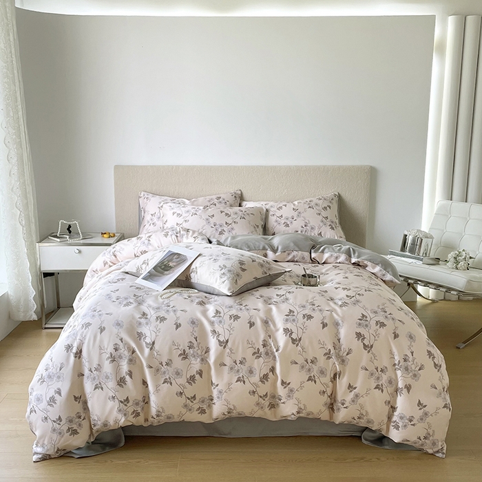 91家纺网 家纺一手货源 找家纺 千朵 2023新款莱赛尔纤维冰激凌系列四件套（一）  秘密花园