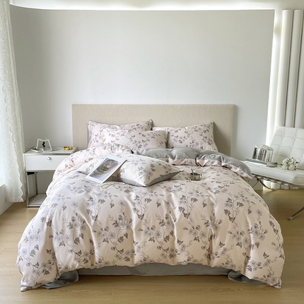 91家纺网 家纺一手货源 找家纺 千朵 2023新款莱赛尔纤维冰激凌系列四件套（一）  秘密花园