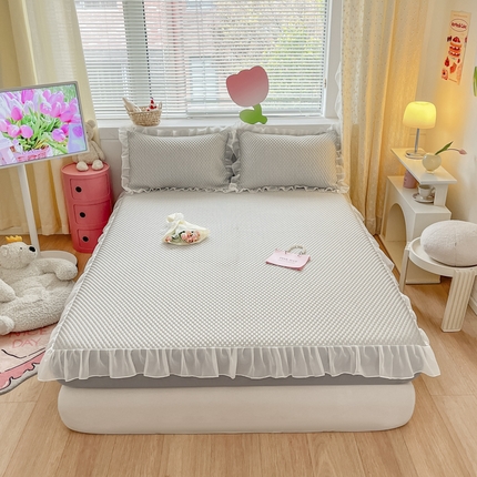 91家纺网 家纺一手货源 找家纺 （总）一禾 2025新款凉豆豆凉感床笠款凉席