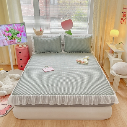 91家纺网 家纺一手货源 找家纺 （总）一禾 2025新款凉豆豆凉感床笠款凉席