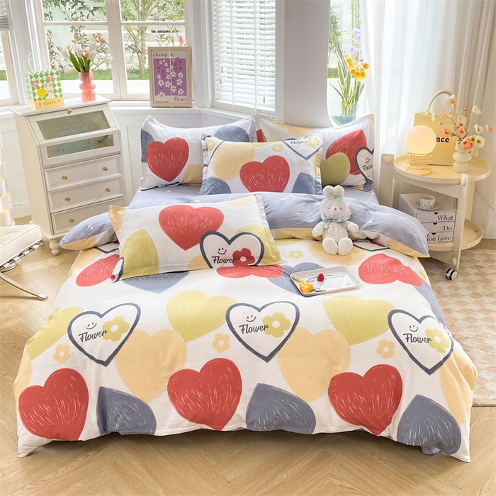 91家纺网 家纺一手货源 找家纺 多品家纺 2023新款12868全棉四件套 心梦