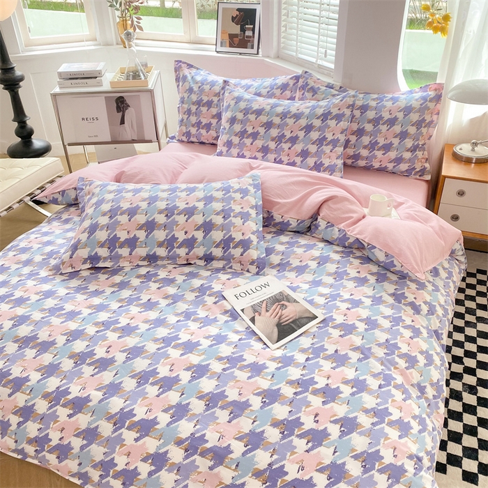 91家纺网 家纺一手货源 找家纺 多品家纺 2023新款12868全棉四件套 千爱