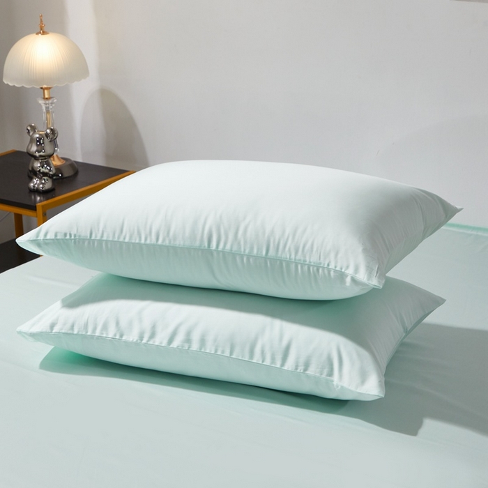 91家纺网 家纺一手货源 找家纺 晶缦 2023全棉纯棉60支贡缎长绒棉纯色多规格单品枕套 琅夕-天青绿38