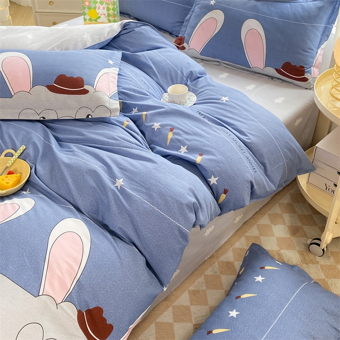 91家纺网 家纺一手货源 找家纺 多品 2023新款12868新款单被套 兔八哥