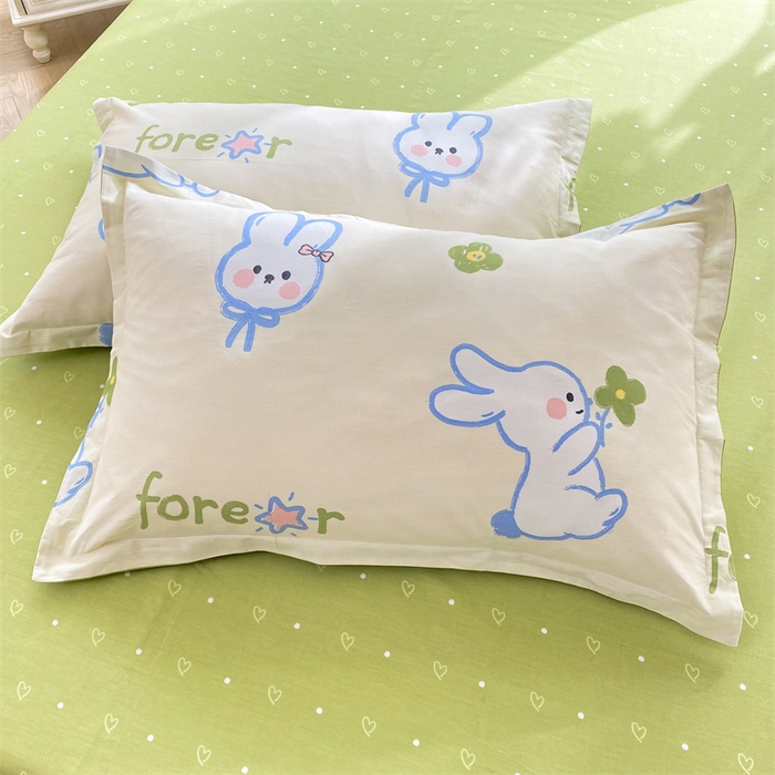 91家纺网 家纺一手货源 找家纺 多品 2023新款12868新款单被套 吉祥兔