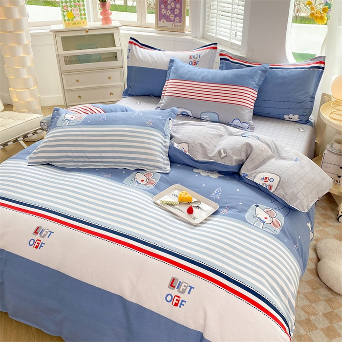 91家纺网 家纺一手货源 找家纺 多品 2023新款12868新款单被套 快乐星球