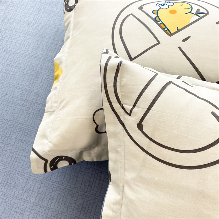 91家纺网 家纺一手货源 找家纺 多品 2023新款12868新款单被套 恐龙巴士米